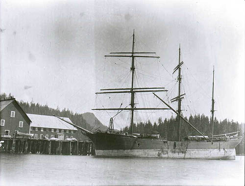 3-mast bark at Loring Cannery wharf