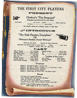 Fish Pirate's Daughter 1966 program